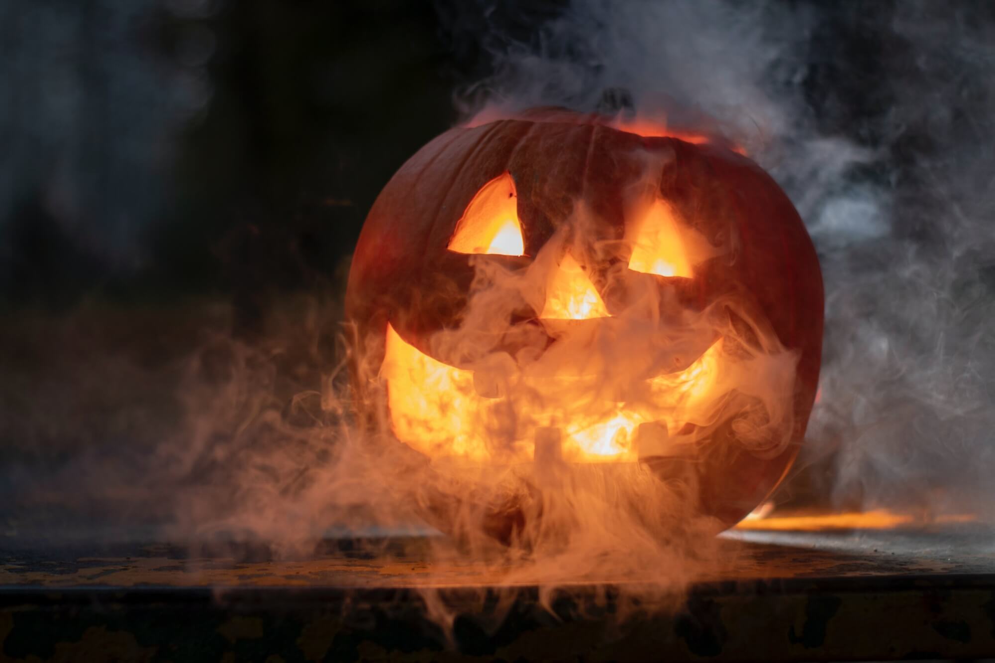 Scary season jack-o-lantern image from Unsplash