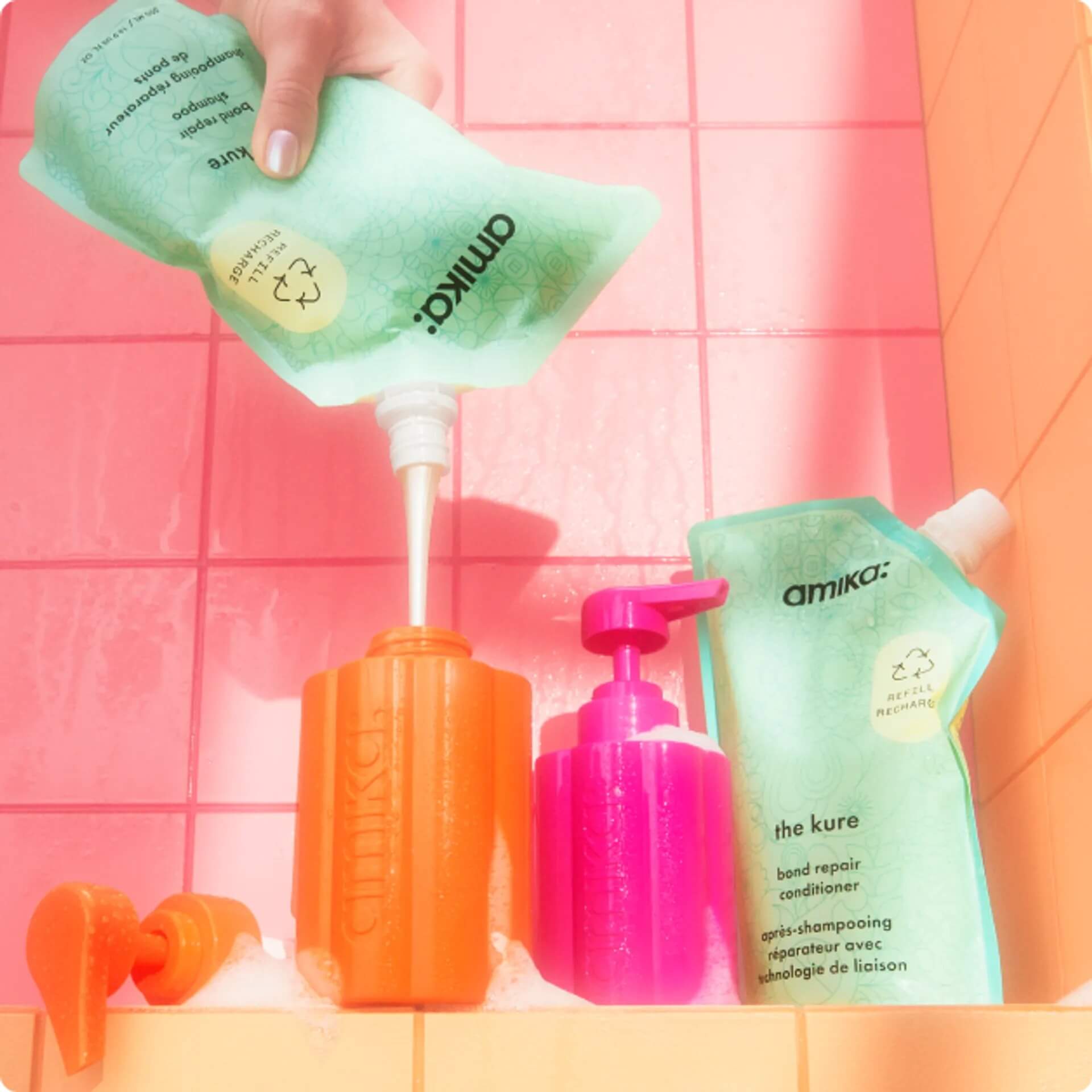 Image from amika website for the vegan shampoos conditioners article