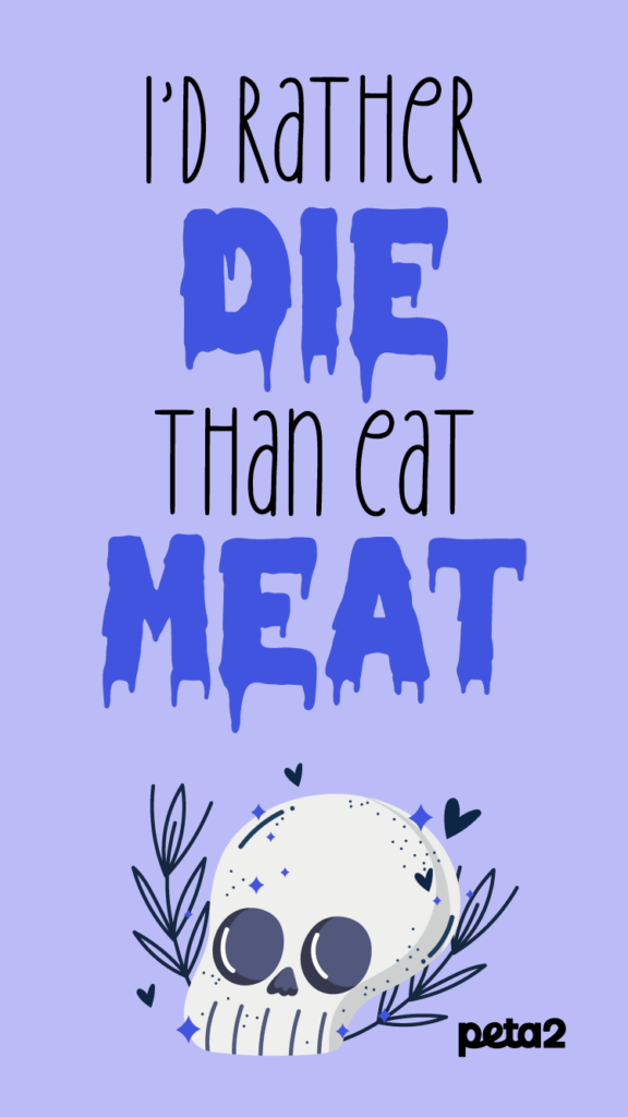 PETA-owned image for peta2 Halloween phone wallpaper mission