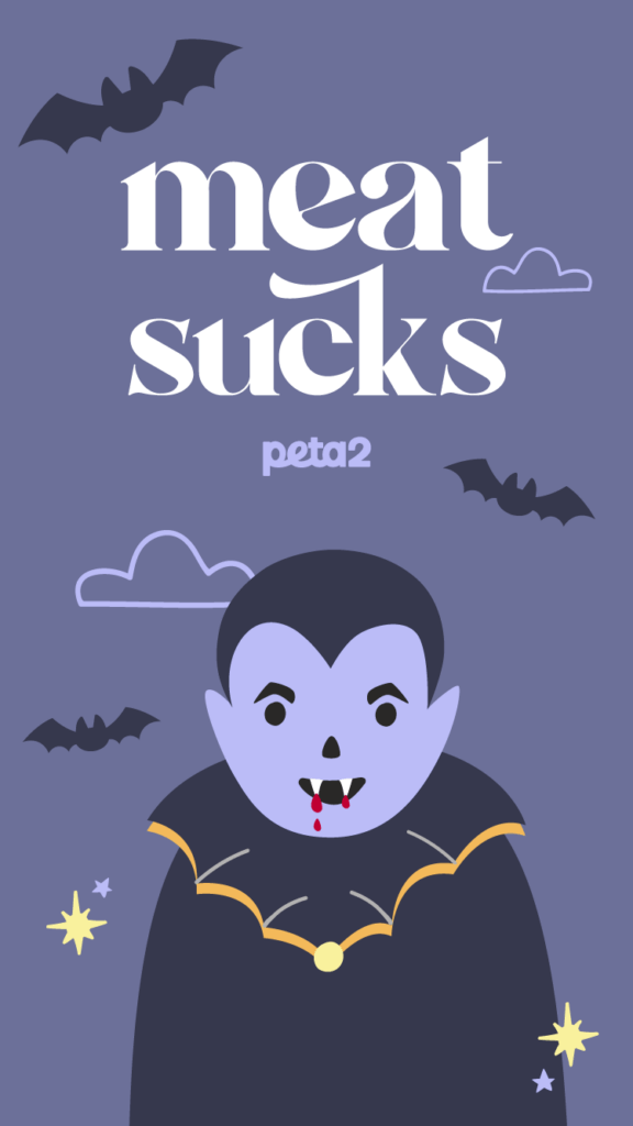 PETA-owned image for peta2 Halloween phone wallpaper mission