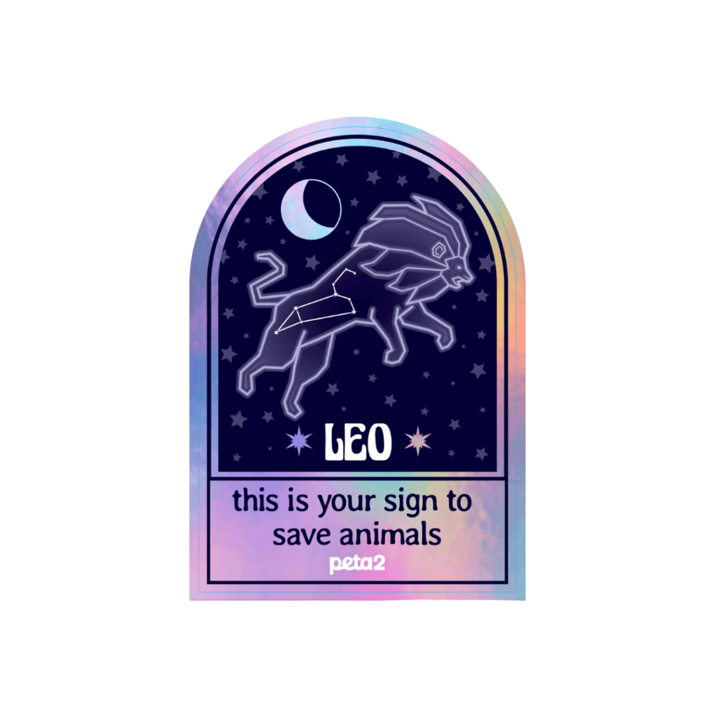 leo-your-sign-to-save-animals-sticker-peta2