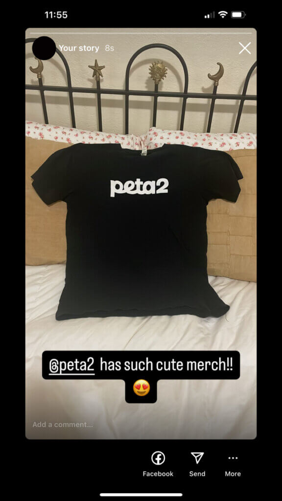 PETA-owned image for the merch story mission