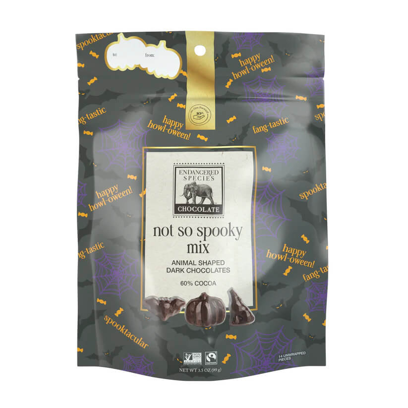 Image from Endangered Species Chocolate website for the vegan candy article