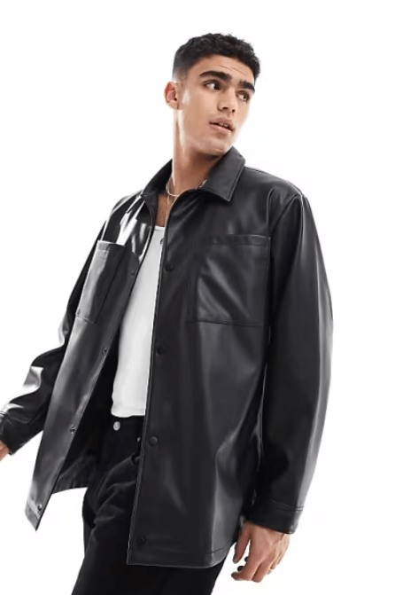 Image from ASOS website for the vegan leather jackets article