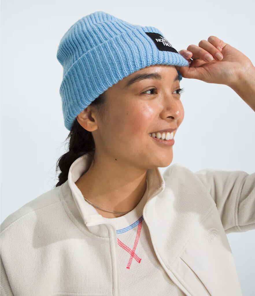 Image from The North Face website for the wool-free hats gloves article