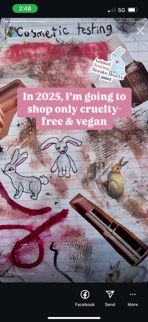 PETA-owned image for the resolutions for animals mission