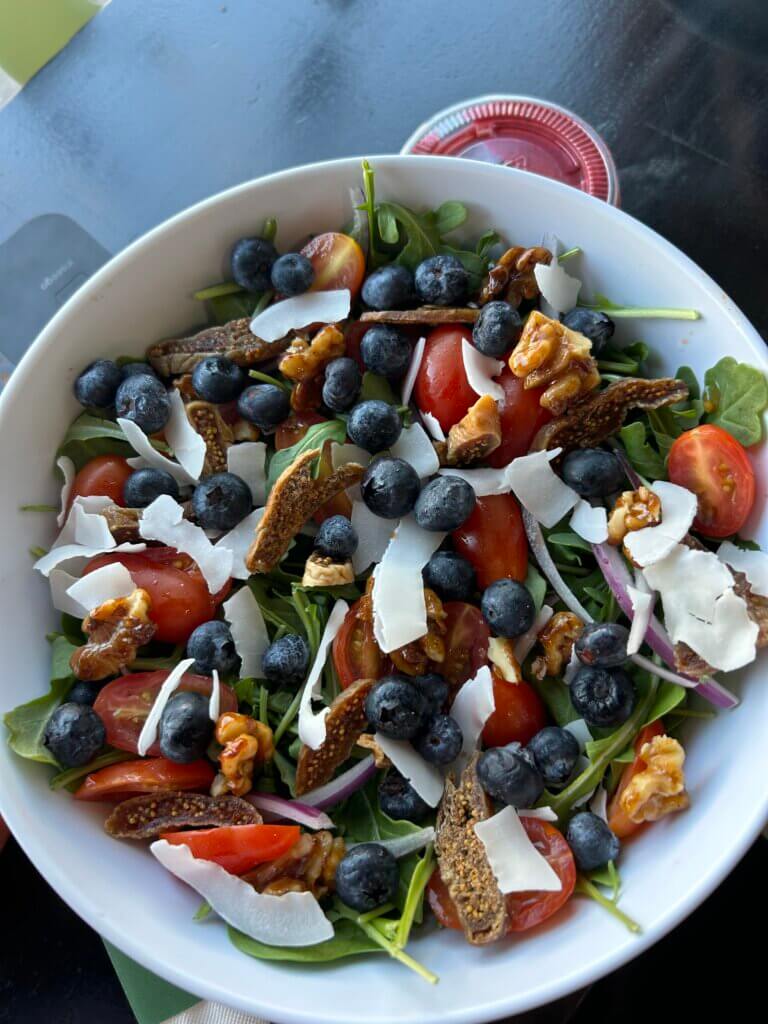 PETA-owned image of a blueberry salad