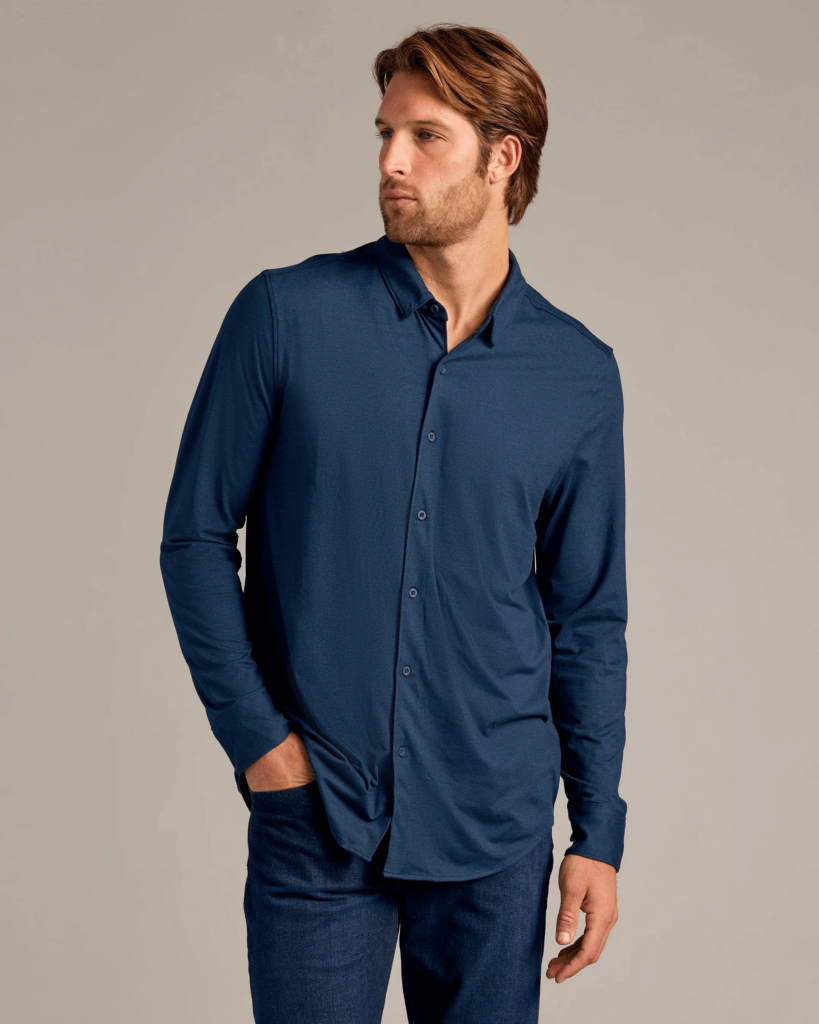 Image from True Classic website for the silk-free shirts article