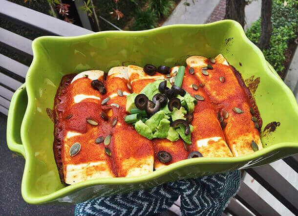 PETA-owned image of the Butternut Squash Enchiladas