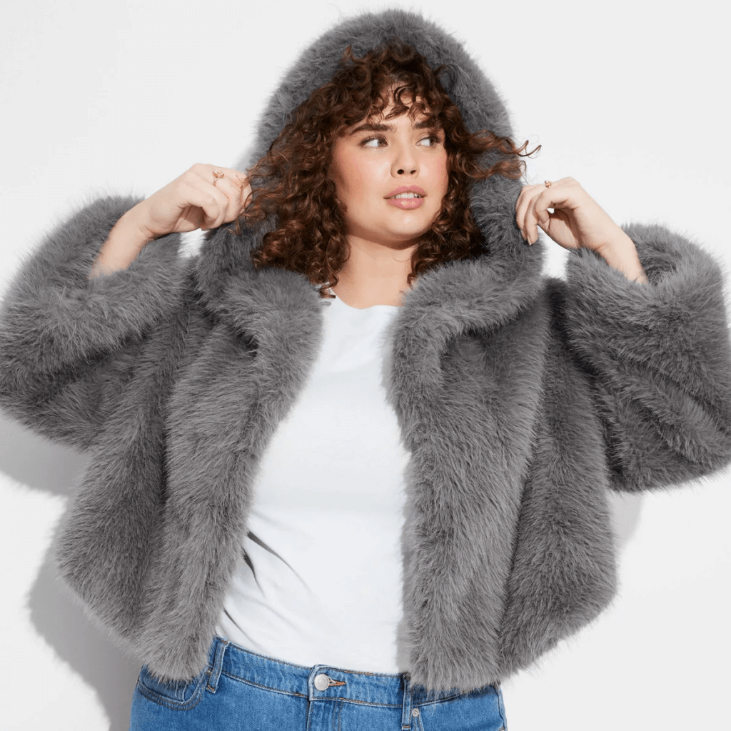 Image from Target website for the faux fur jackets article